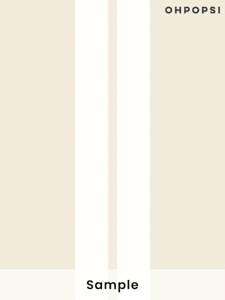 Ohpopsi Oatmeal Wide Multi Stripe A4 Wallpaper Sample (AL2311) | £1