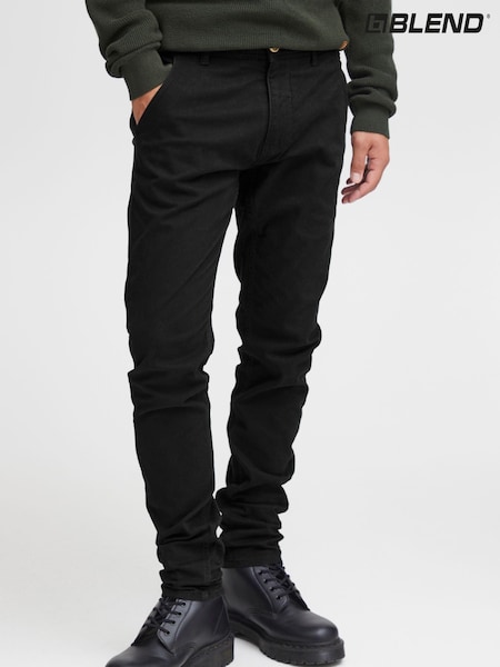 Blend Black Slim Fit Chino Trousers (AL2370) | £36