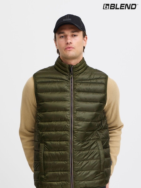 Blend Green Metallic Coated Gilet (AL2394) | £35
