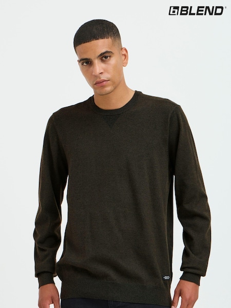 Blend Green Crew Neck Knitted Sweat Jumper (AL2410) | £28