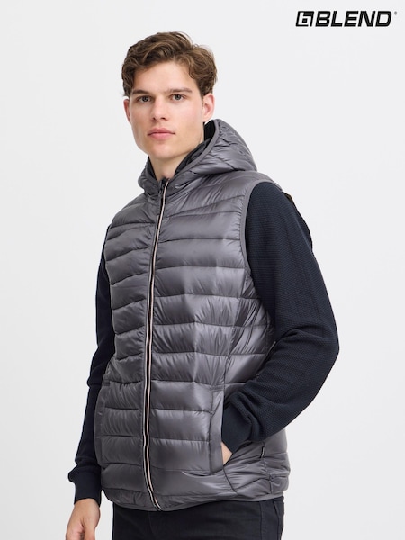Blend Grey Coat Hooded Gilet (AL2412) | £35