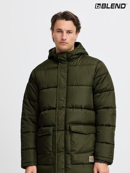 Blend Green Longline Puffer Jacket (AL2427) | £60