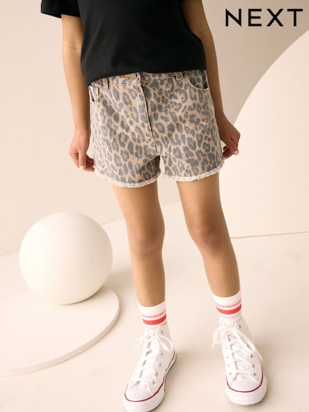 Animal Regular Length Frayed Edge Denim Shorts (3-16yrs) (AL2462) | £11 - £16