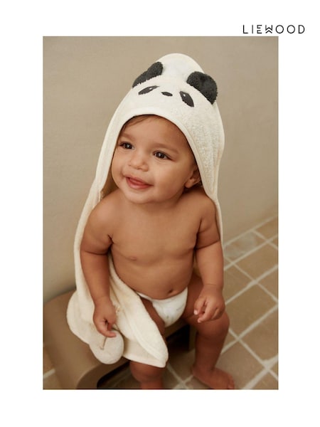 Liewood Albert Hooded 100% Cotton White Bath Towel (AL2505) | £38