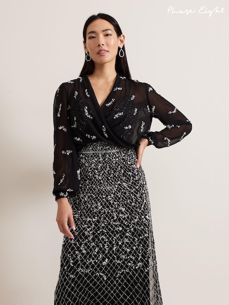 Phase Eight Black Annette Cover-Up (AL2744) | £119