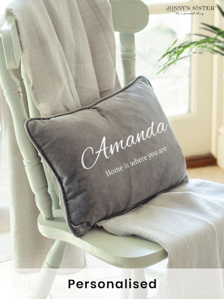Personalised Velvet Cushion by Jonny's Sister (AL2874) | £39