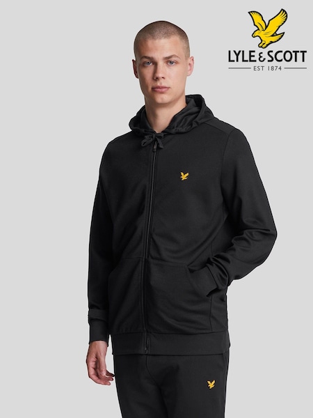 Lyle & Scott Black Full-Zip 100% Cotton Hoodie (AL2958) | £85