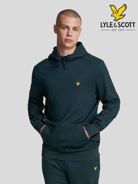 Lyle & Scott Blue Fly Fleece 100% Cotton Hoodie (AL2964) | £80