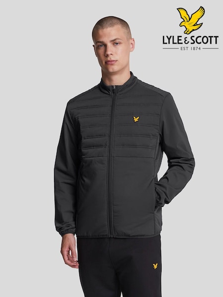 Lyle & Scott Black Hybrid Double Baffle Jacket (AL2987) | £115