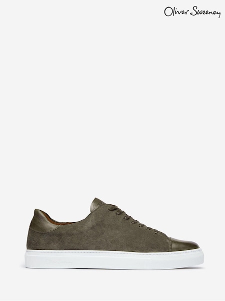 Oliver Sweeney Green Calf Leather/Suede Cupsole Trainers (AL3391) | £229