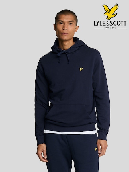 Lyle & Scott Blue Pullover Hoodie (AL3424) | £70