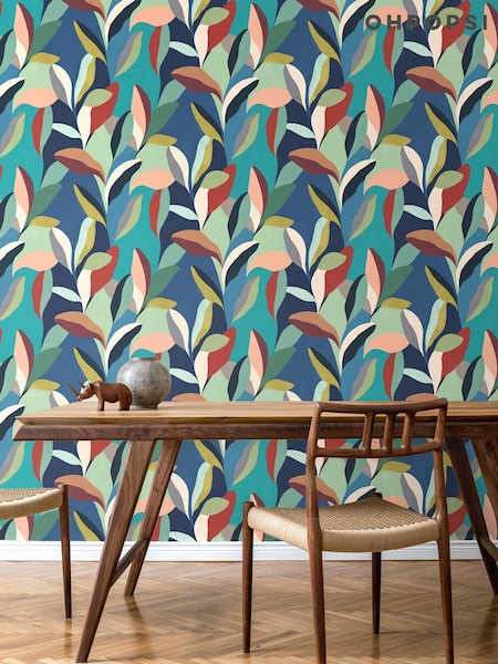 Ohpopsi Peacock Riviera 10M Wallpaper (AL3531) | £79