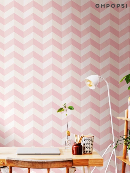 Ohpopsi Ballet Slipper Illusion Chevron 10M Wallpaper (AL3542) | £48