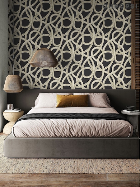 Ohpopsi Raven Twisted Geo 10M Wallpaper (AL3583) | £79