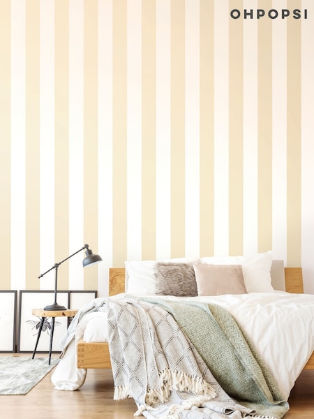 Ohpopsi Chalk Bloc Stripe 10M Wallpaper (AL3584) | £41