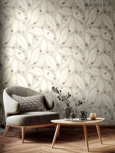 Ohpopsi Dove Berry Dot 10M Wallpaper (AL3589) | £73