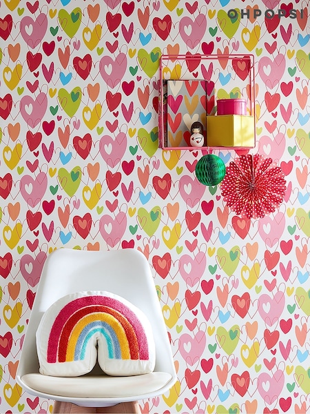 Ohpopsi Tutti Frutti Pop Hearts 10M Wallpaper (AL3615) | £43