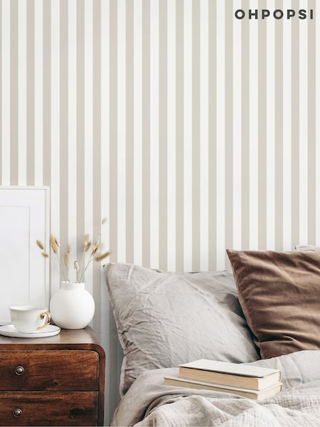 Ohpopsi Bone Candy Stripe 10M Wallpaper (AL3634) | £48