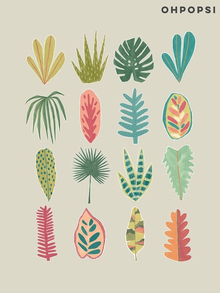 Ohpopsi Tropical Mix Leaf Boogie 10M Wallpaper (AL3645) | £79