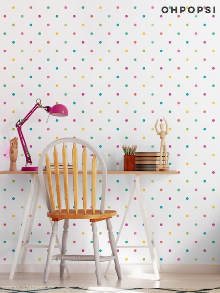 Ohpopsi Emerald and Cerise Doodle Spot 10M Wallpaper (AL3651) | £41