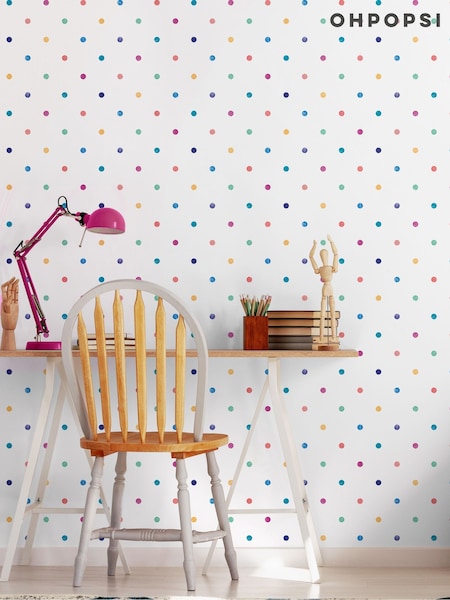 Ohpopsi Ink and Cornflower Doodle Spot 10M Wallpaper (AL3674) | £41