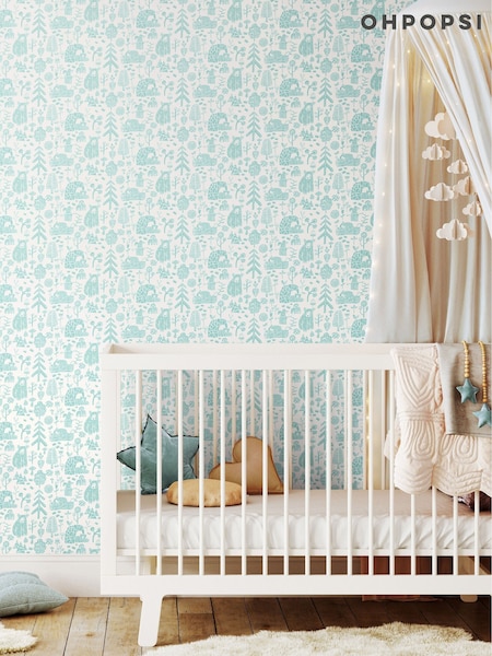 Ohpopsi Bluejay Honeywood Bears 10M Wallpaper (AL3701) | £43