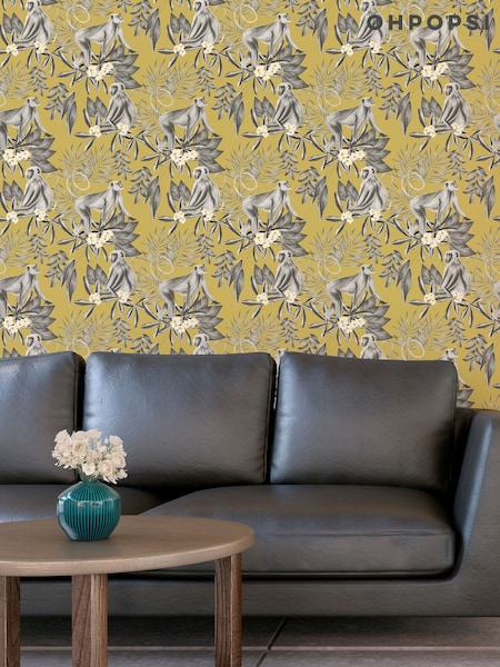 Ohpopsi Mustard Morris 10M Wallpaper (AL3704) | £47