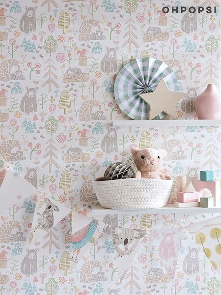 Ohpopsi Sherbet Honeywood Bears 10M Wallpaper (AL3710) | £43