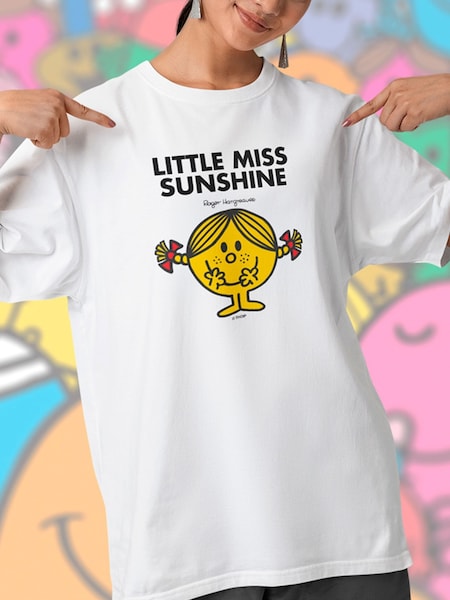 Personalised Star Editions Little Miss Sunshine White 100% Cotton T-Shirt (AL3892) | £15