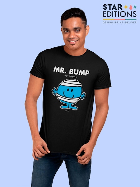 Star Editions Mr. Bump Black 100% Cotton T-Shirt (AL3895) | £20