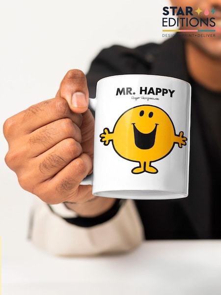 Star Editions Mr. Happy White Mug (AL3899) | £10