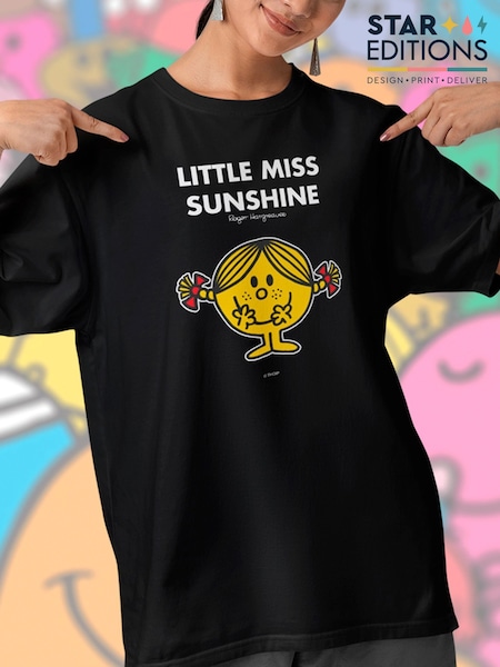 Star Editions Little Miss Sunshine Black 100% Cotton T-Shirt (AL3915) | £15
