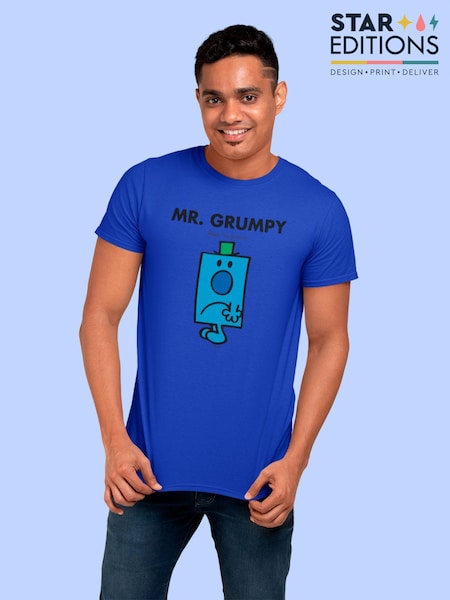 Star Editions Blue Mr. Grumpy 100% Cotton T-Shirt (AL3922) | £20