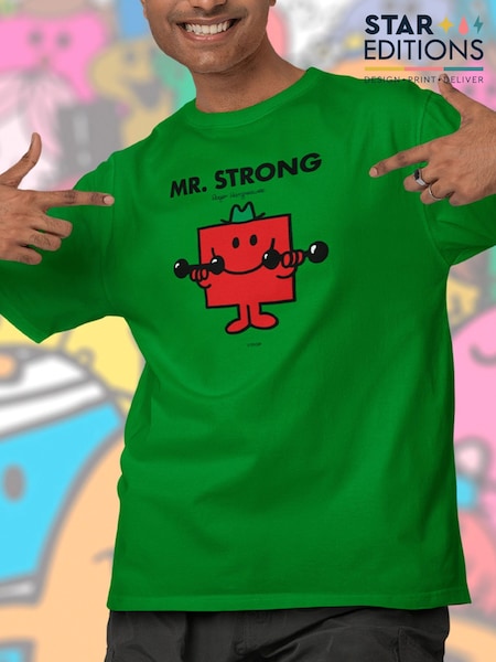 Star Editions Green Mr. Strong 100% Cotton T-Shirt (AL3927) | £15