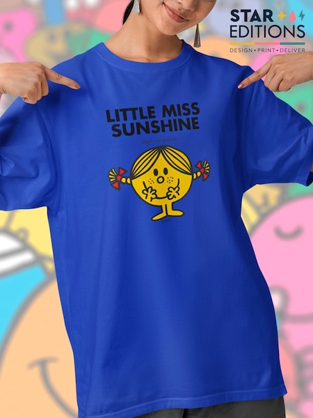 Star Editions Mr. Men Little Miss Blue Sunshine 100% Cotton T-Shirt (AL3953) | £20