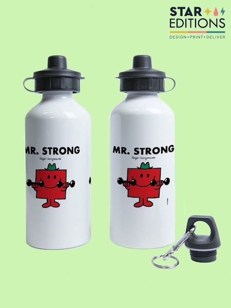 Star Editions Mr. Strong White Water Bottle (AL3961) | £15