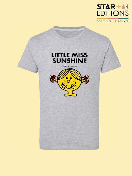 Star Editions Mr. Men Little Miss Sunshine Grey 100% Cotton T-Shirt (AL3974) | £15