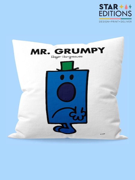 100% Cotton Mr Grumpy Cushion by Star Editions (AL3981) | £25