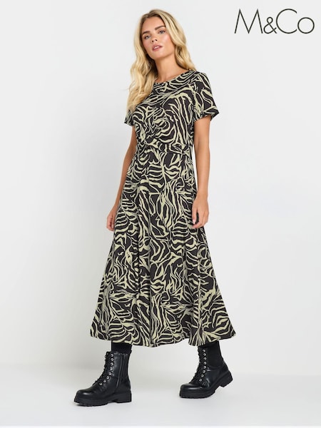 M&Co Natural Petite Abstract Maxi Dress (AL4086) | £39