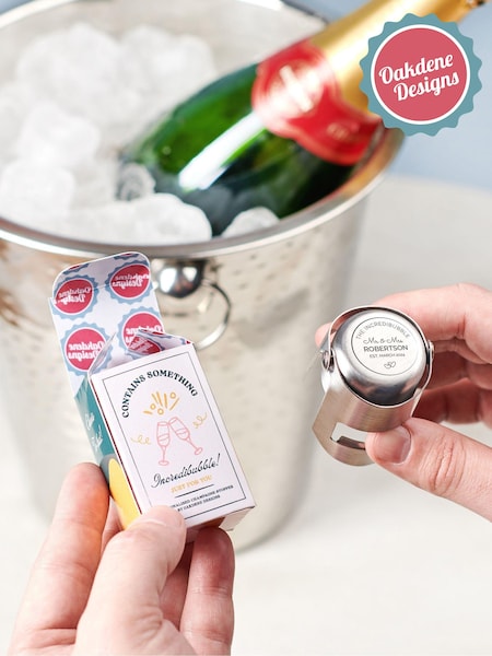 Personalised "Incredibubble" Luxe Wedding Champagne Stopper by Oakdene (AL4138) | £18