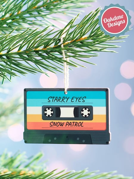 Personalised Music Tape Christmas Tree Decoration by Oakdene (AL4140) | £10