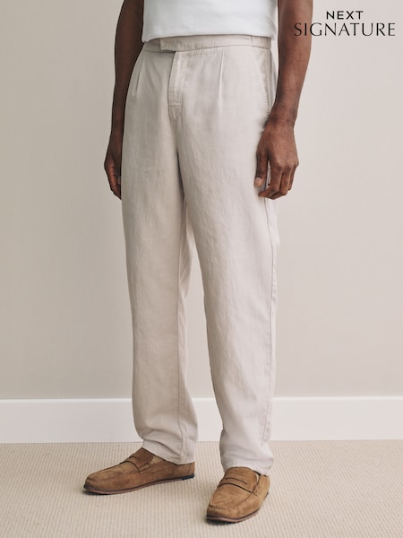 Light Grey Signature Soft Touch Tencel™ Trousers (AL4192) | £45
