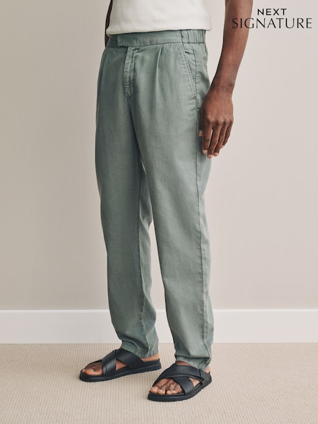 Light Blue Grey Signature Soft Touch Tencel™ Trousers (AL4196) | £45