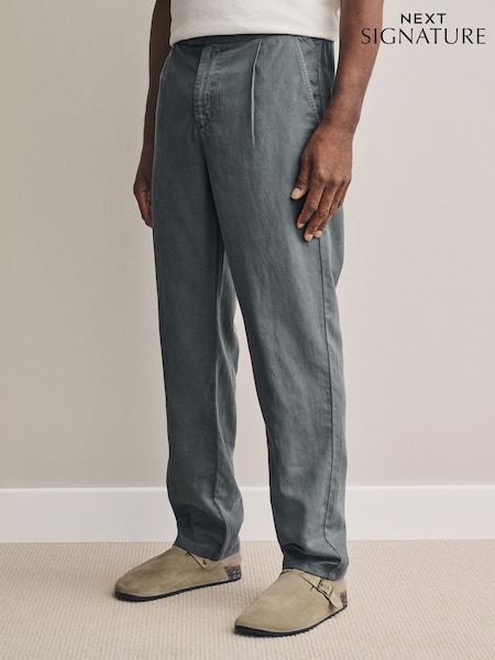 Blue Slate Signature Soft Touch Tencel™ Trousers (AL4201) | £45