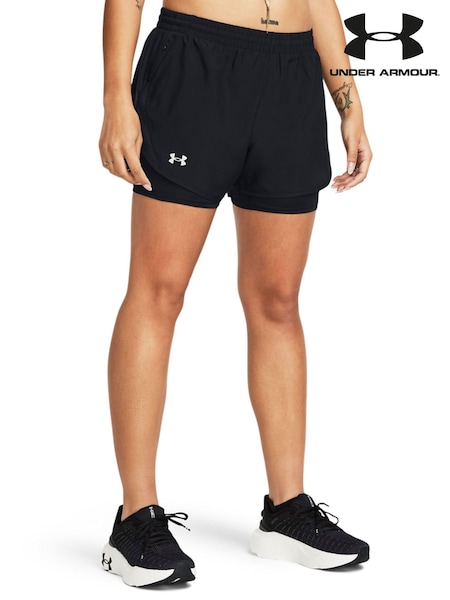 Under Armour Black Fly By 2-in-1 Shorts (AL4296) | £25