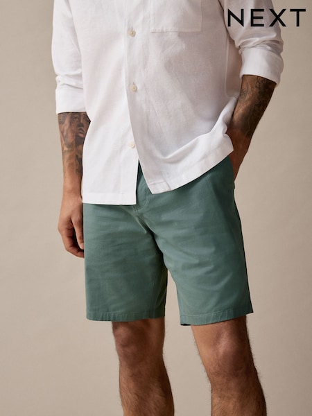Seafoam Blue Slim Fit Stretch Chinos Shorts (AL4300) | £20