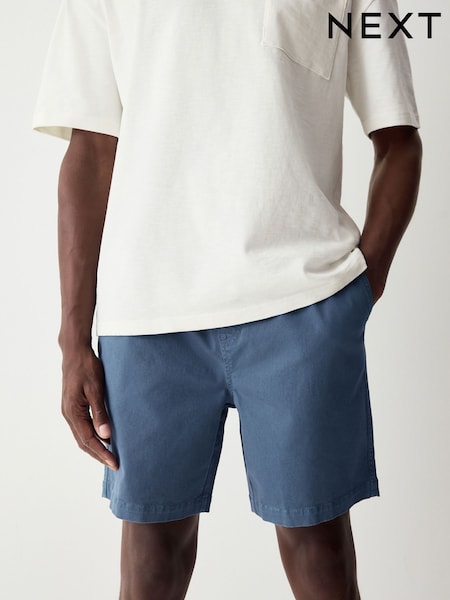 Blue Stretch Cotton Elasticated Waist Shorts (AL4519) | £20