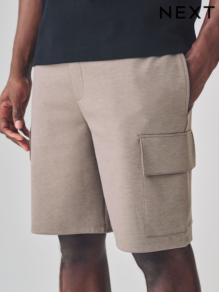 Mink Brown Jersey Cargo Shorts (AL4626) | £30