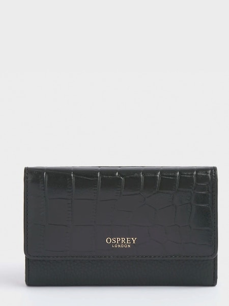 OSPREY LONDON The Kellie Leather Matinee Black Purse (AL4641) | £55