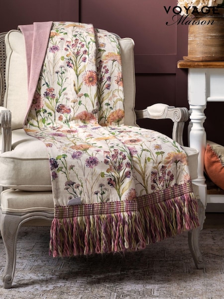 Voyage Maison Sage Ellaphie Wildflower Pom-Pom Cushion (AL4764) | £48